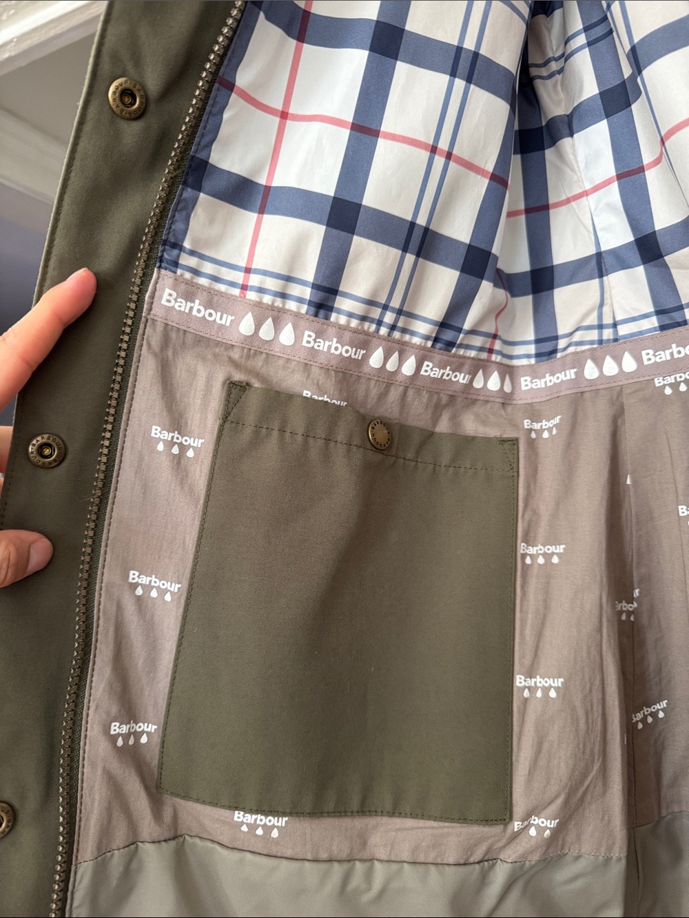 Barbour Women's Olive Utility Trench Coat - Picture 3 of 7